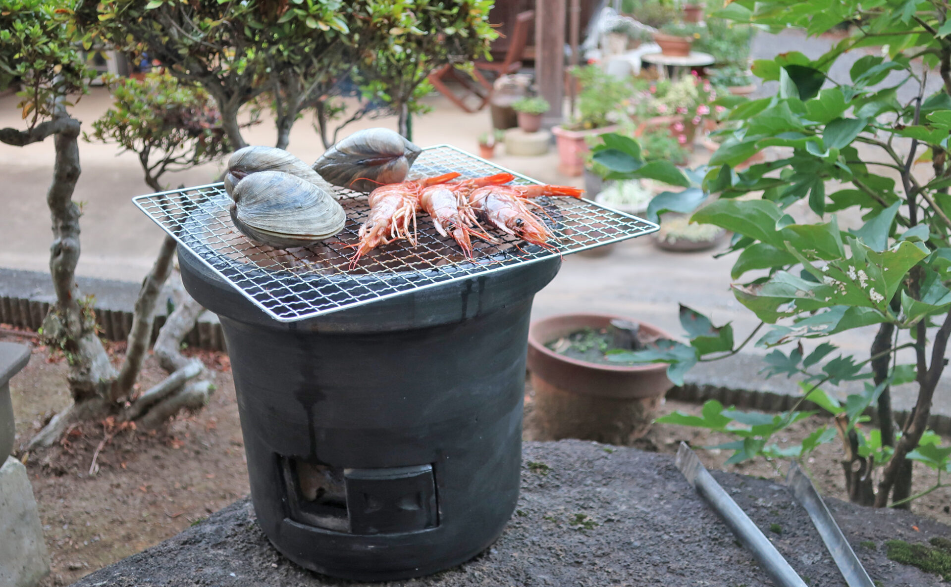 三河焼七輪黒 二重構造しちりん 黒七輪 本格焼肉 七輪 おうち時間